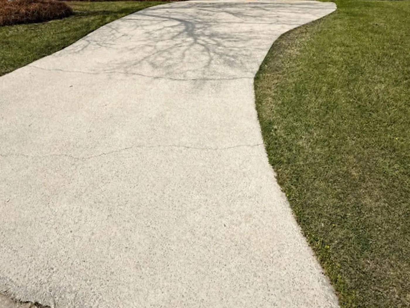 After: driveway pressure wash