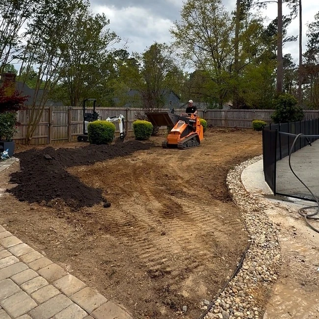 Before: new sod lawn install